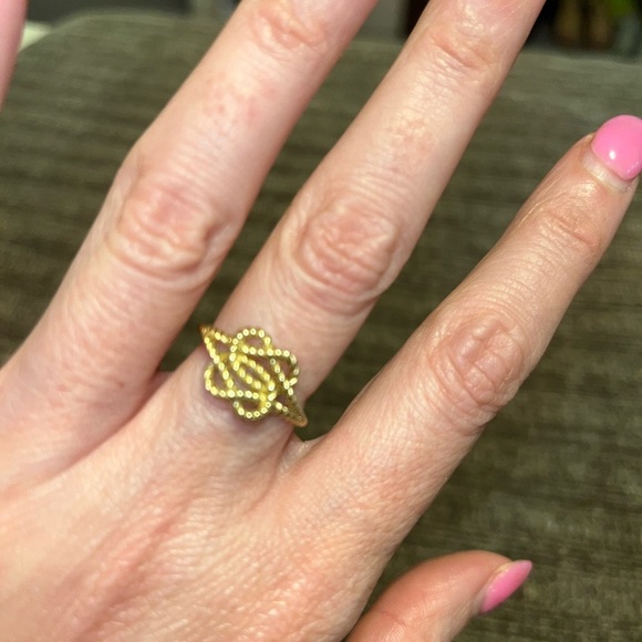 NWOT Moon & Meadow Gold Sculptural Knot Ring- size 7 - Picture 2 of 7